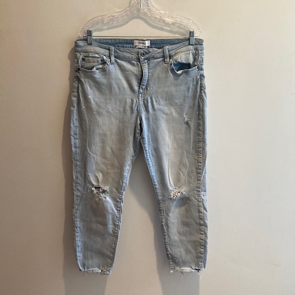 Pistola Blue Boyfriend Jeans with Vintage Distressed Look - Picture 1 of 12